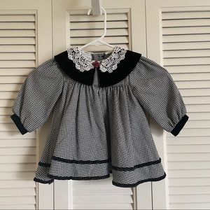 Black Checkered Fancy Dress